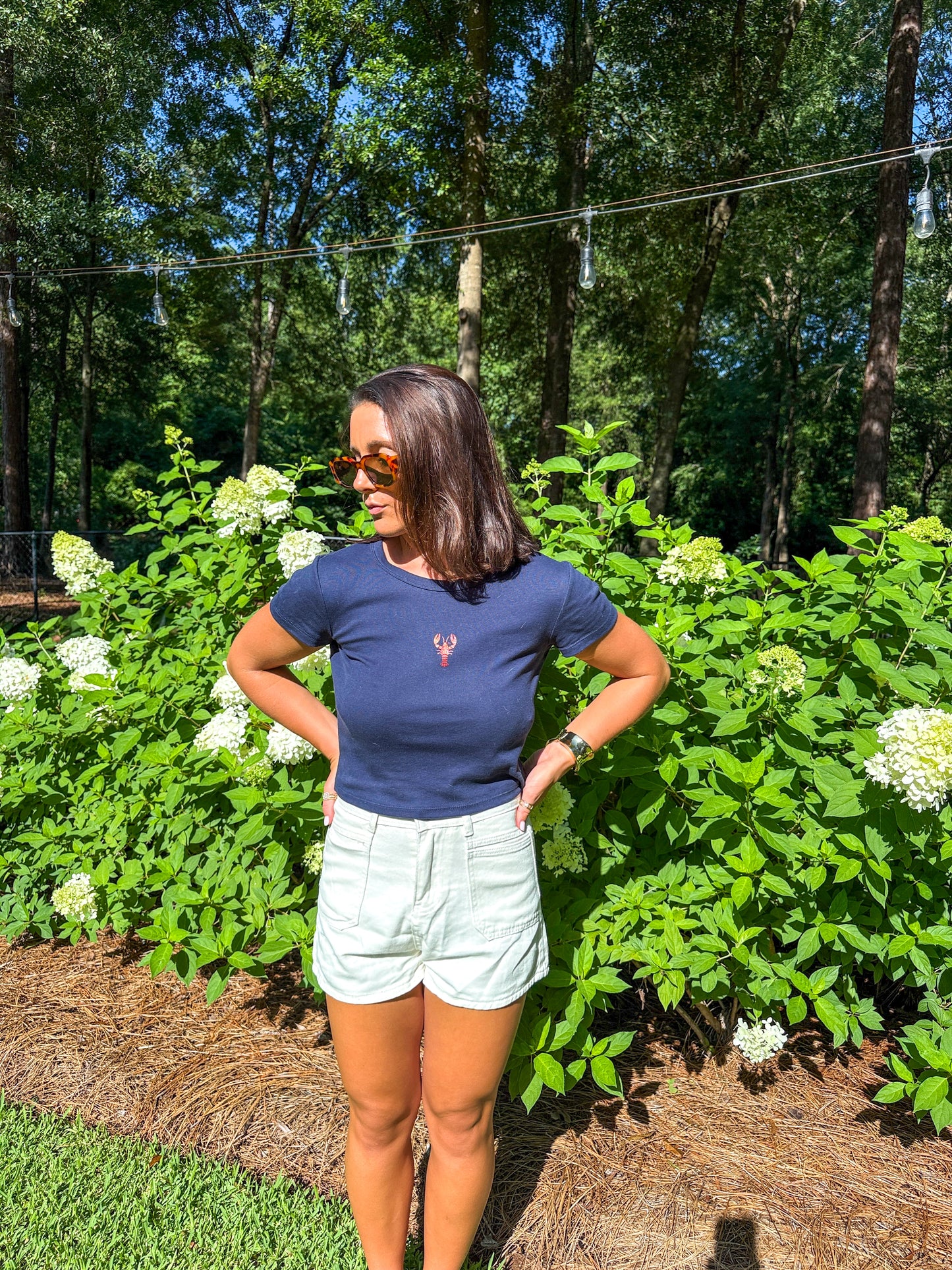 Lobster Tee- Navy