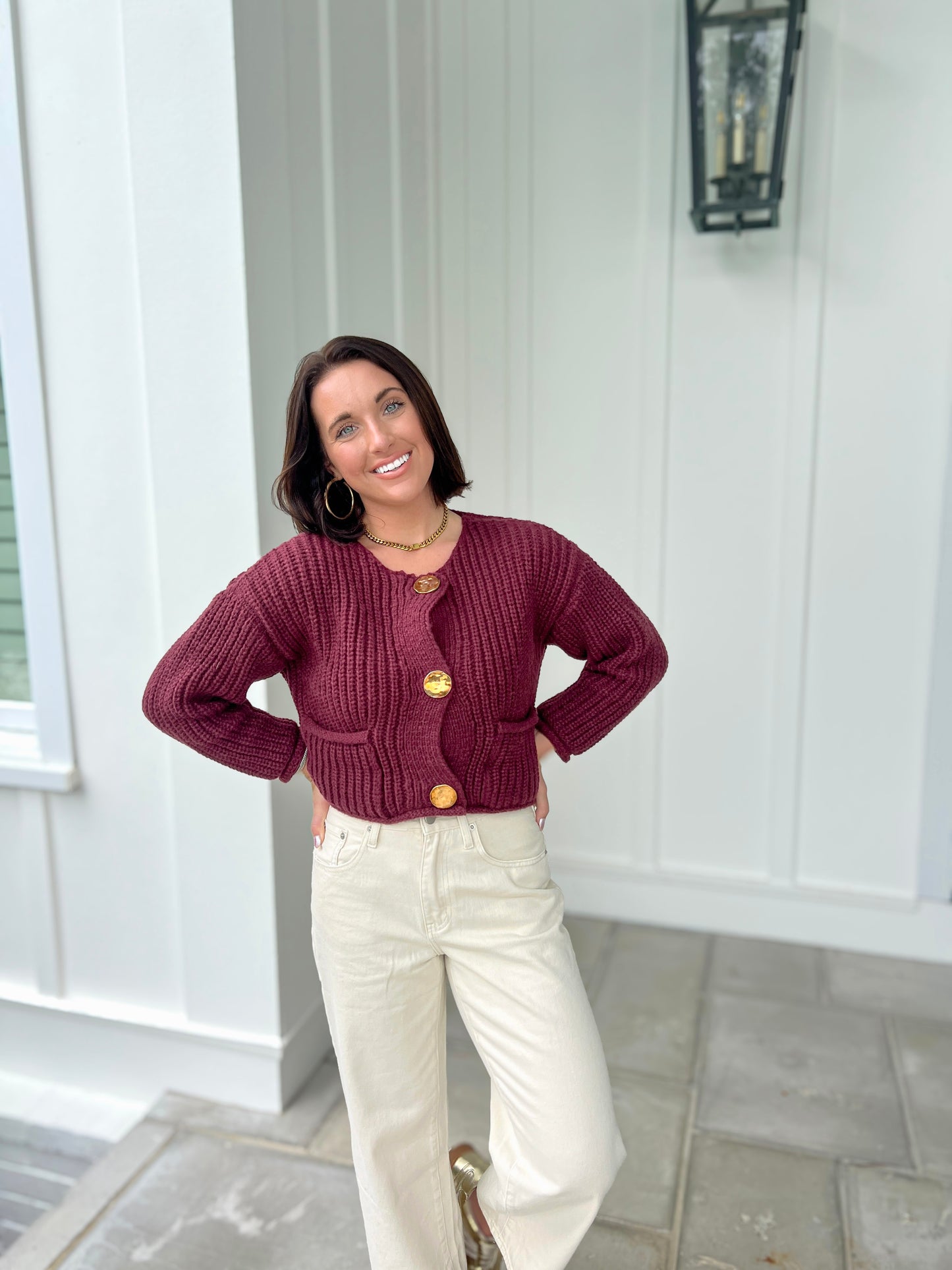 Rich Girl Sweater- Burgundy