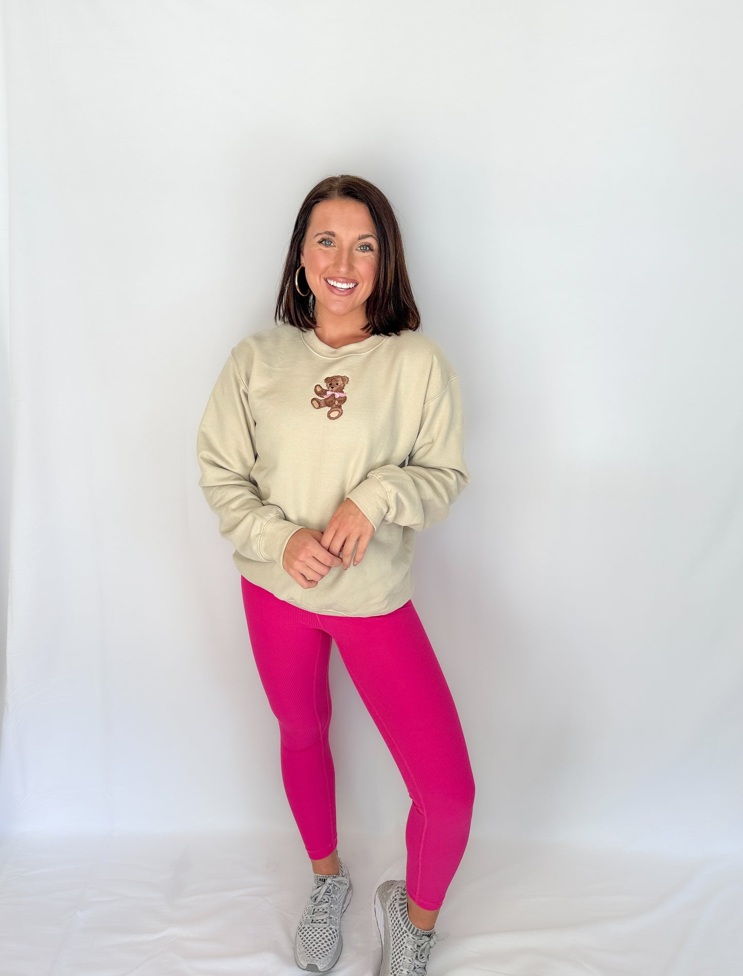 Teddy Bear Sweatshirt- Beige