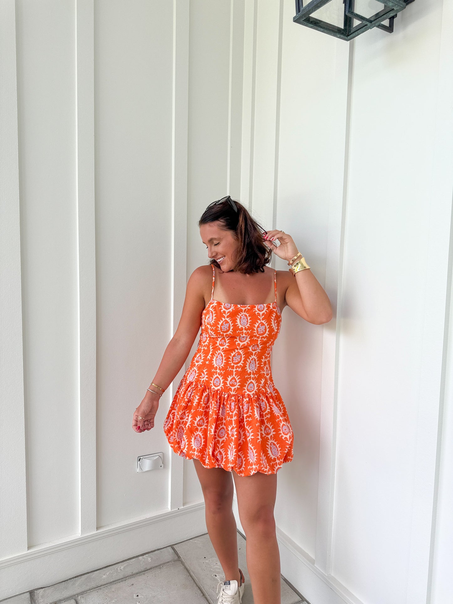 Wish it Was You Dress- Orange Multi