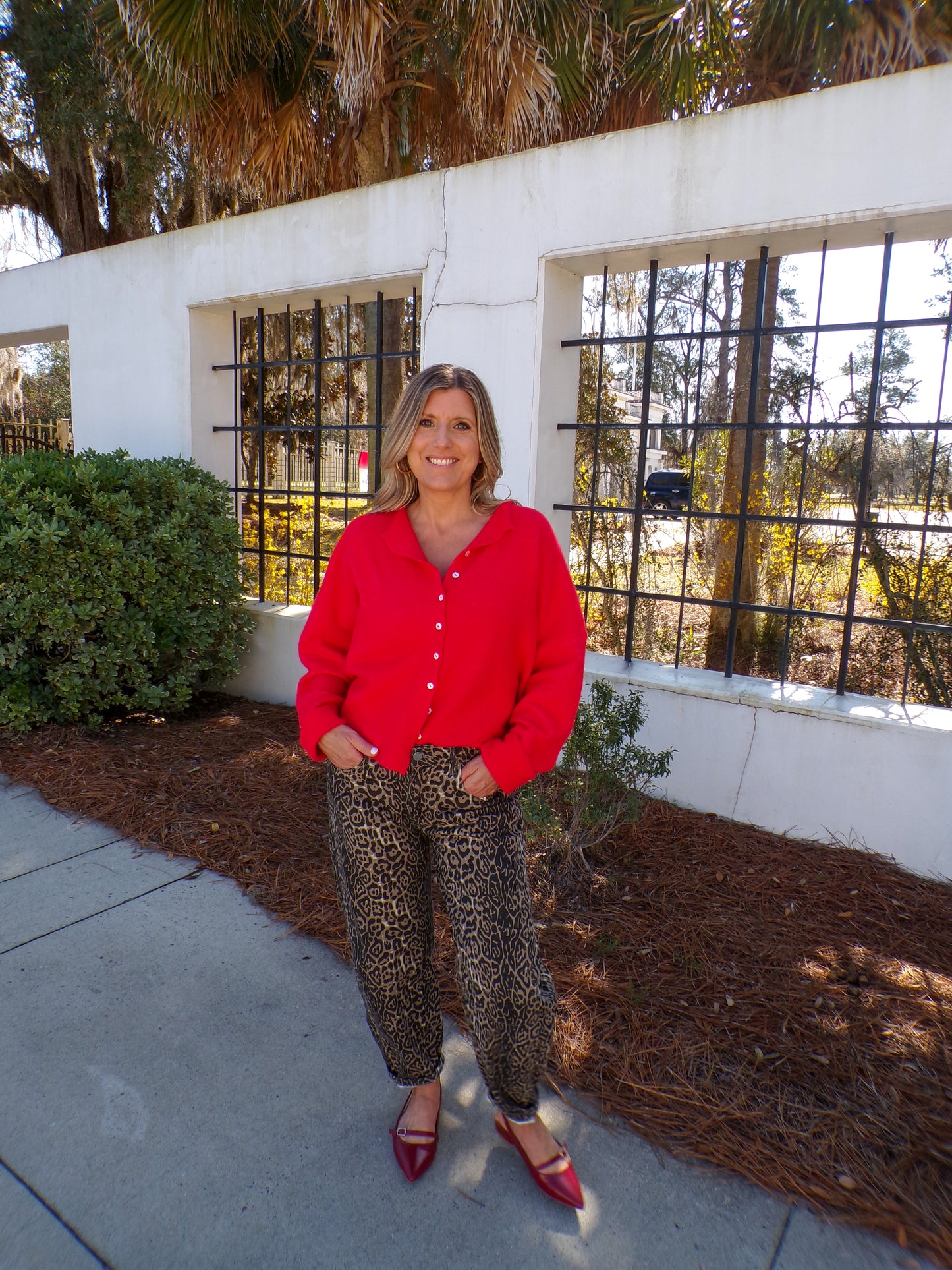 Piper Cardigan-Red