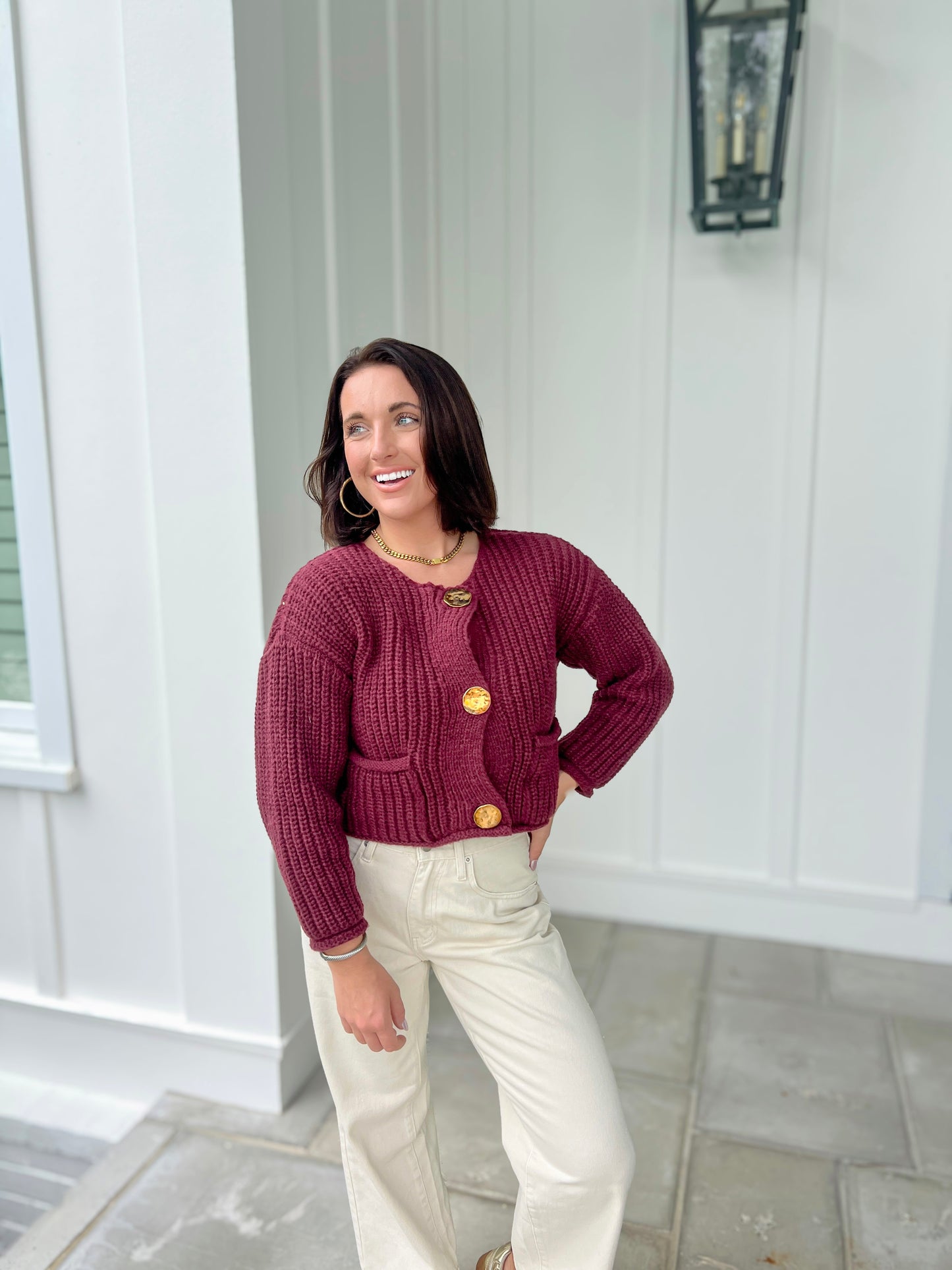 Rich Girl Sweater- Burgundy