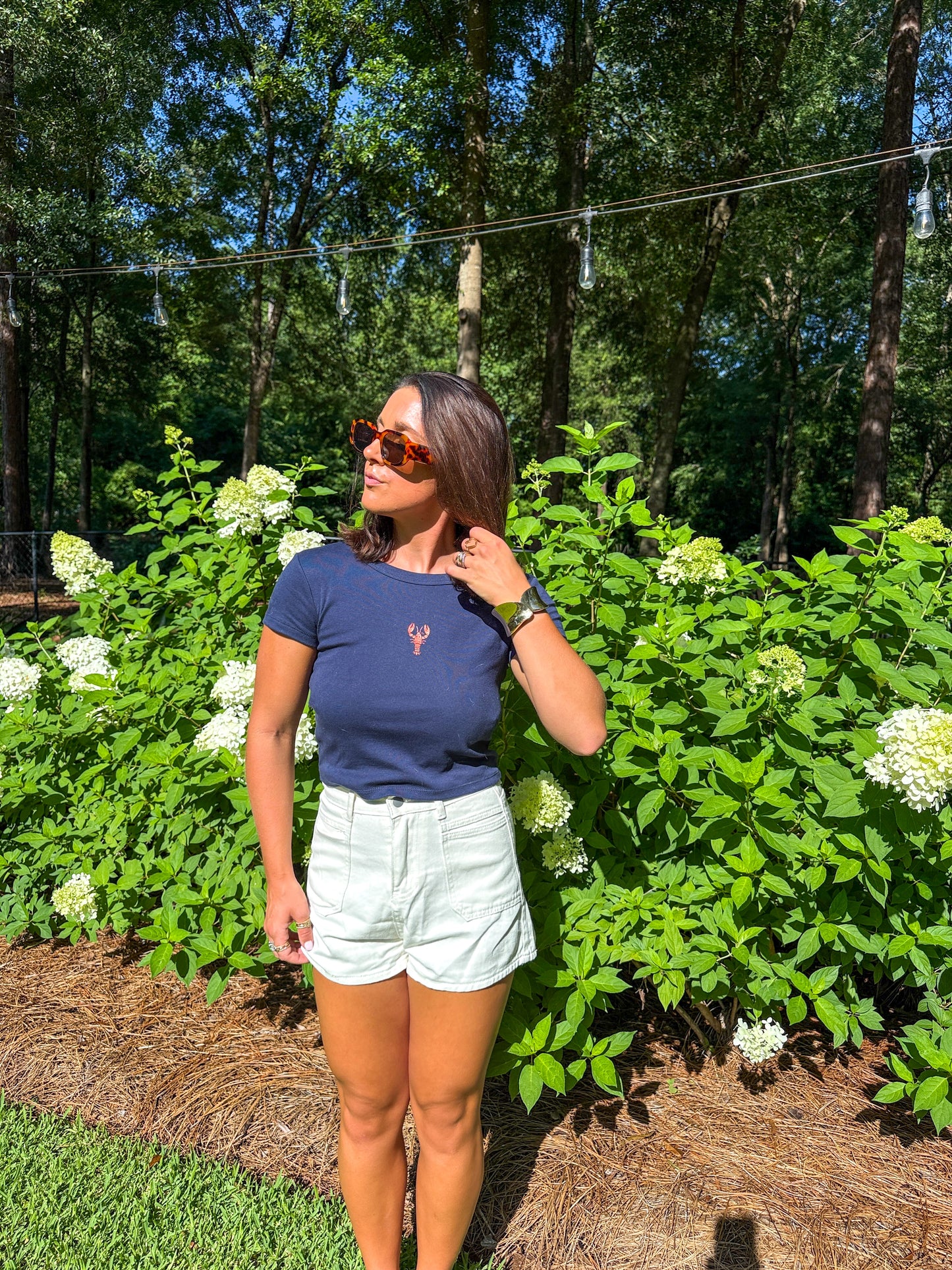 Lobster Tee- Navy
