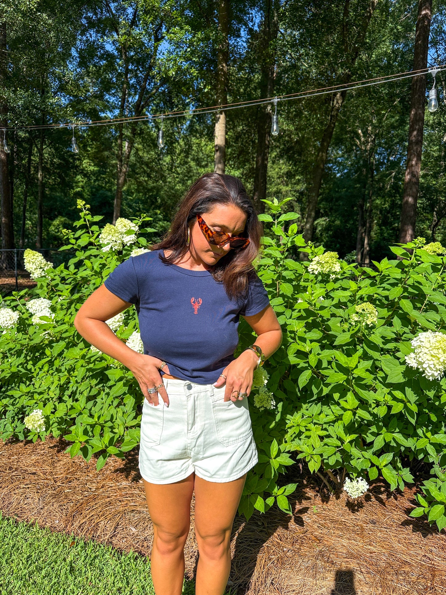 Lobster Tee- Navy