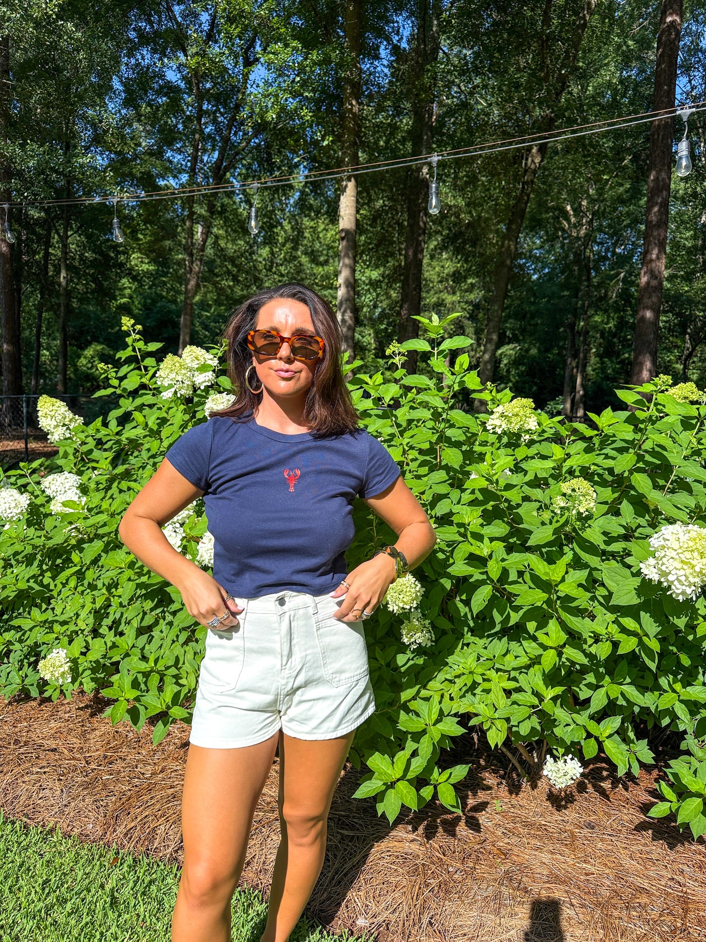 Lobster Tee- Navy