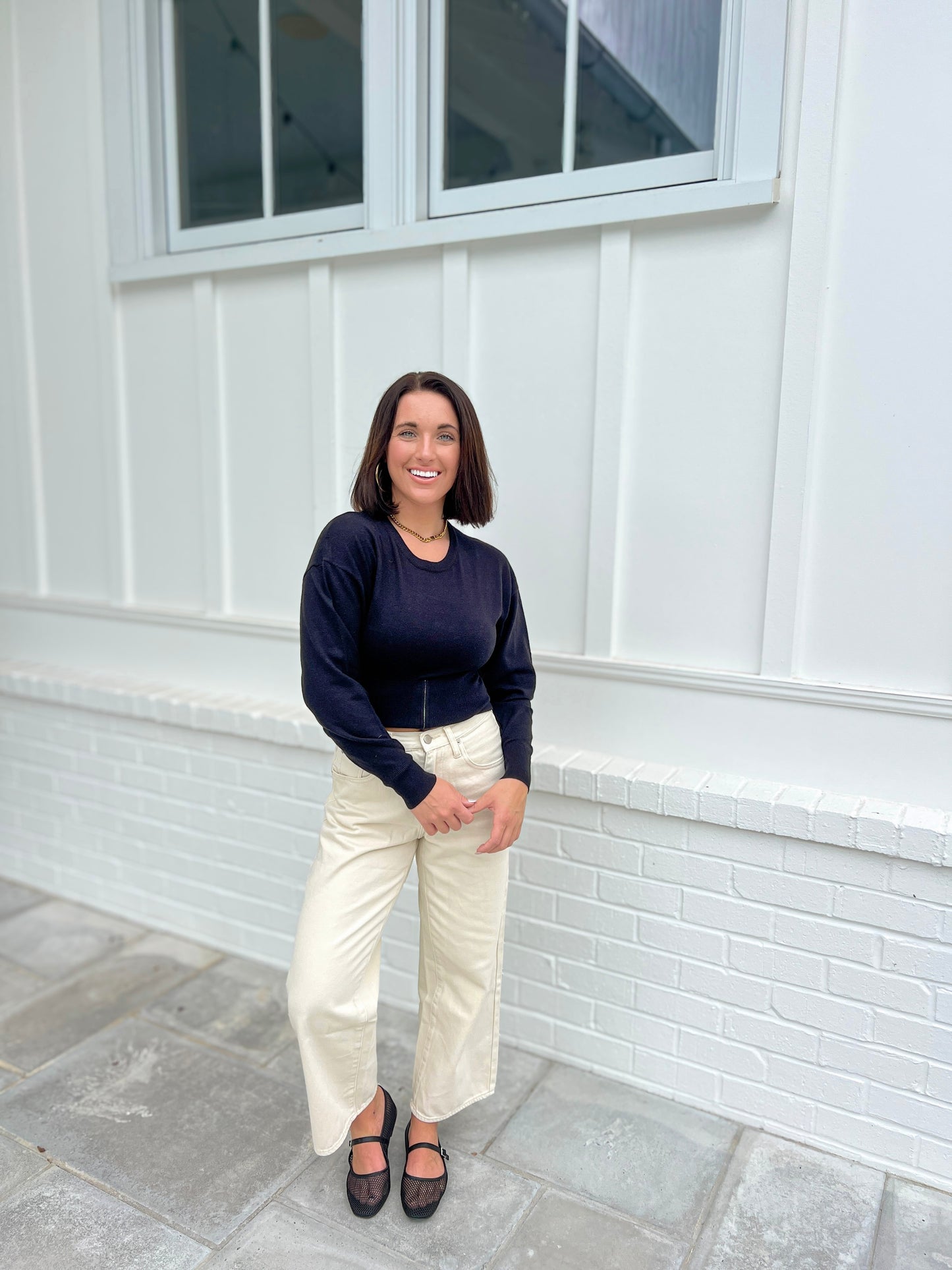 Extra Detail Sweater- Black