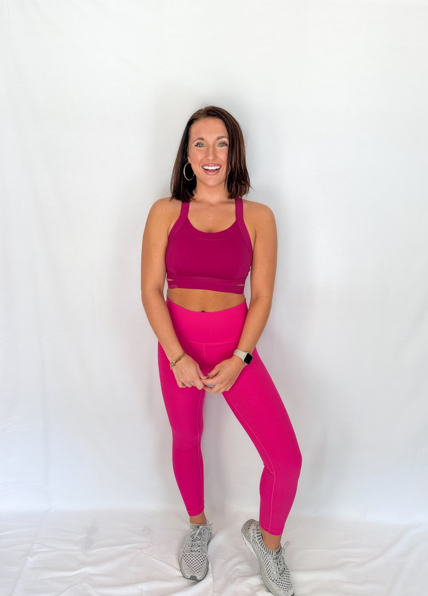 For You Leggings- Rose Red