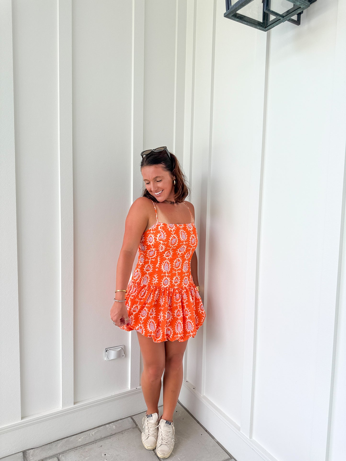 Wish it Was You Dress- Orange Multi