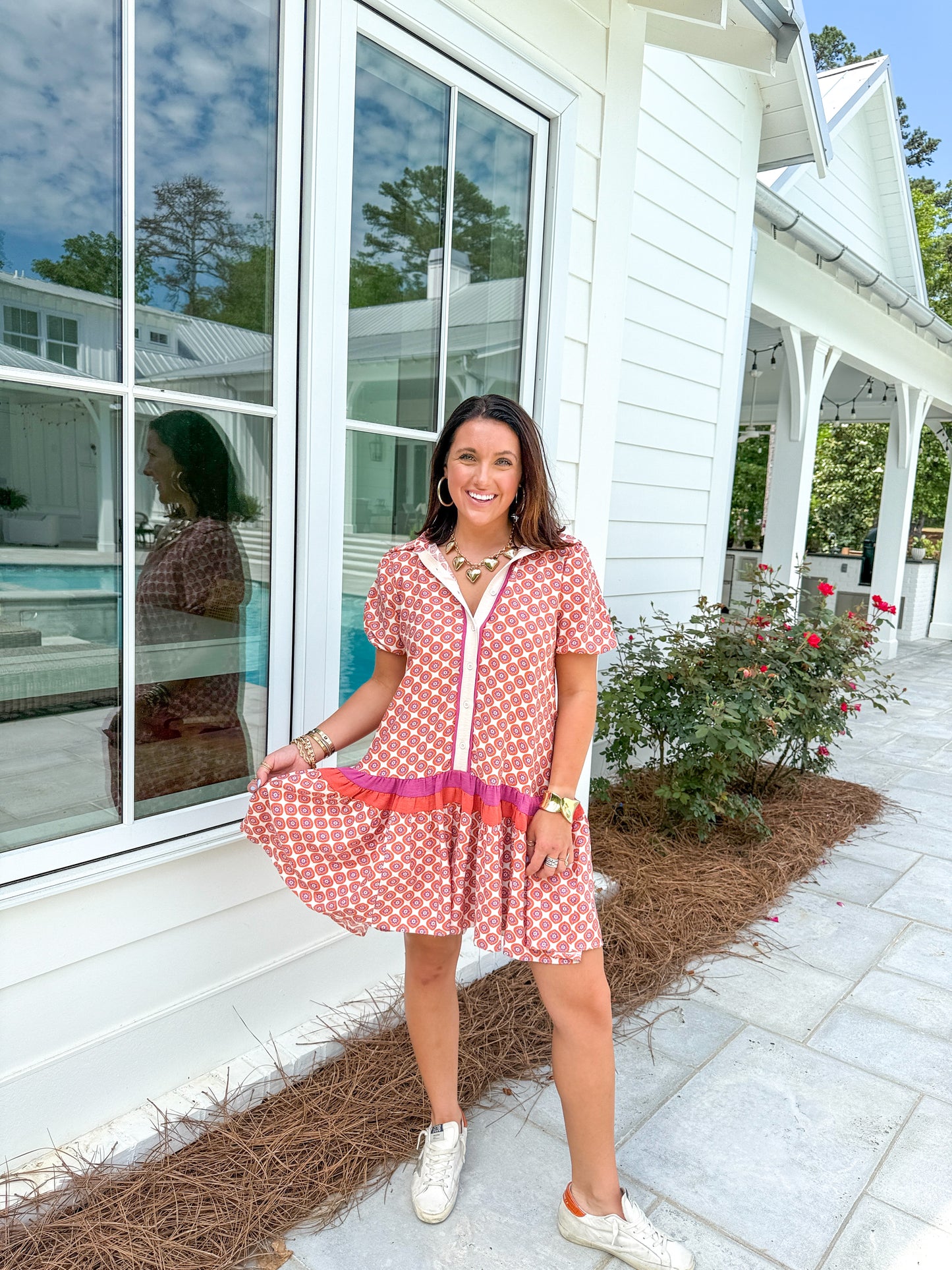 That Dress- orange multi