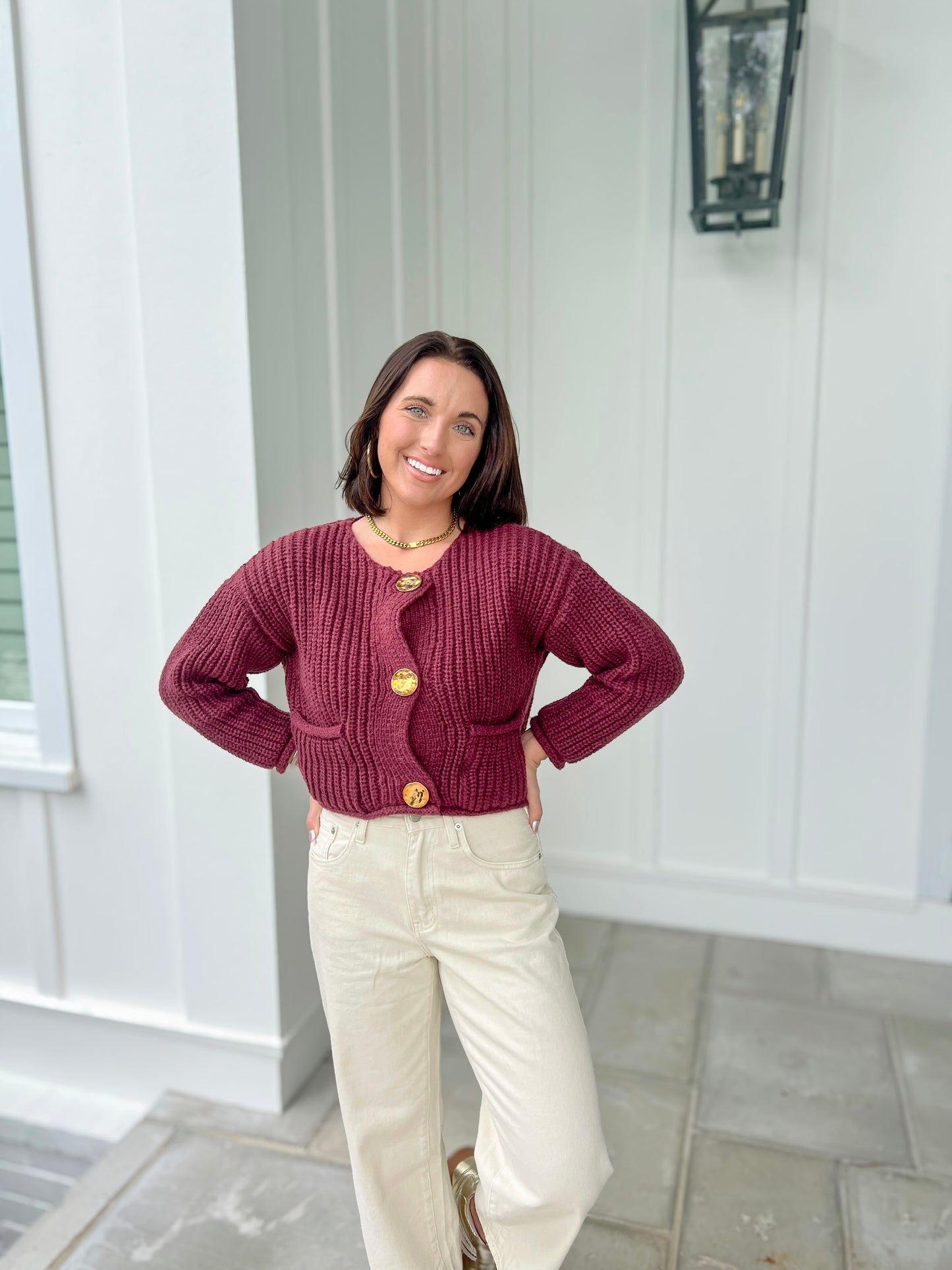 Rich Girl Sweater- Burgundy
