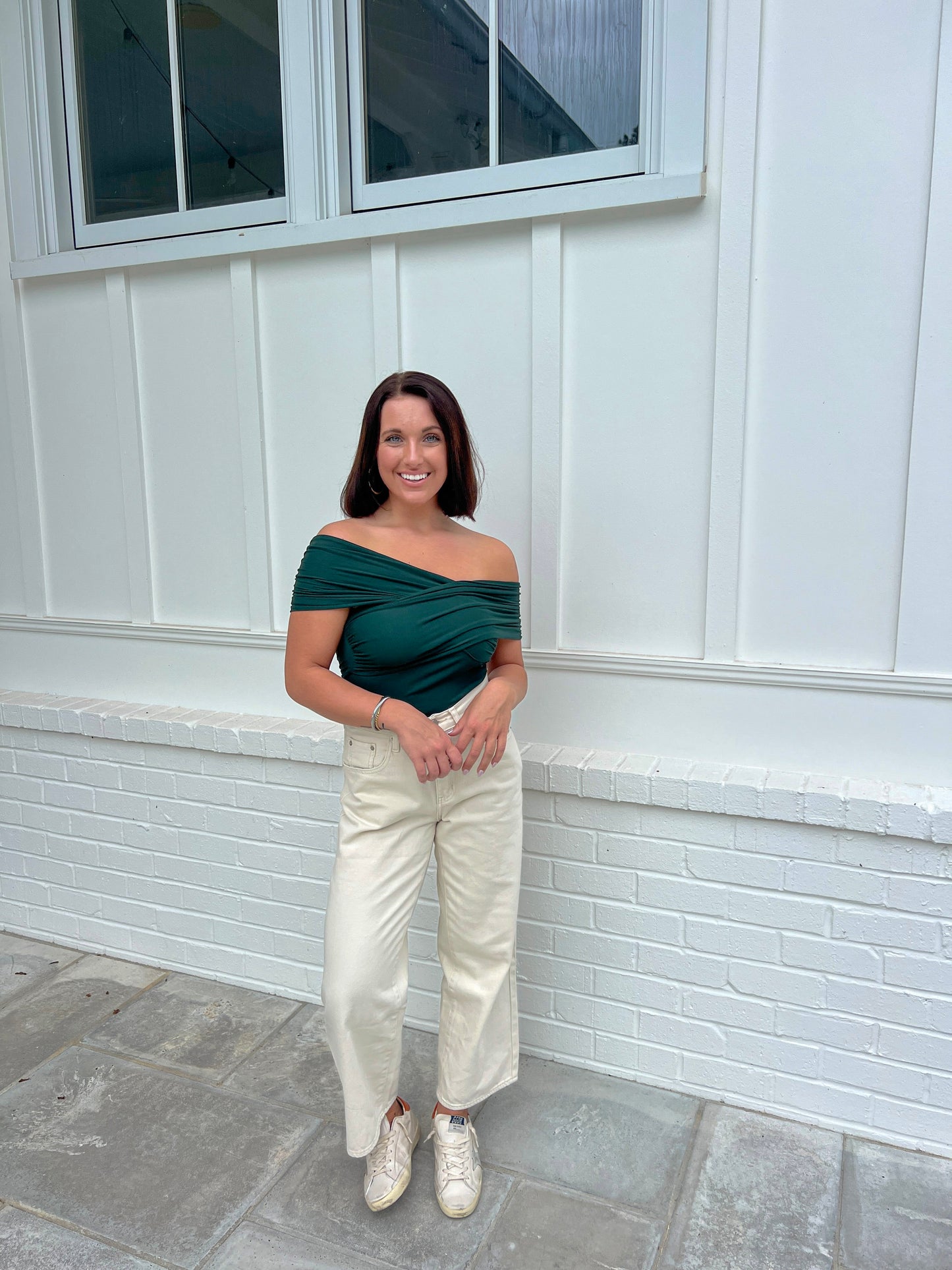 Night Out Bodysuit- Hunter Green