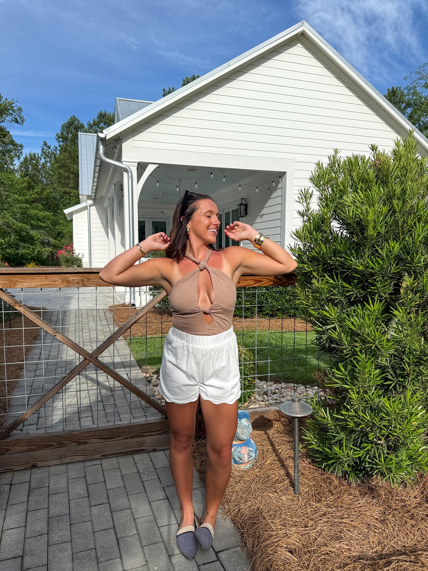 Sneak Peak Bodysuit- Mocha