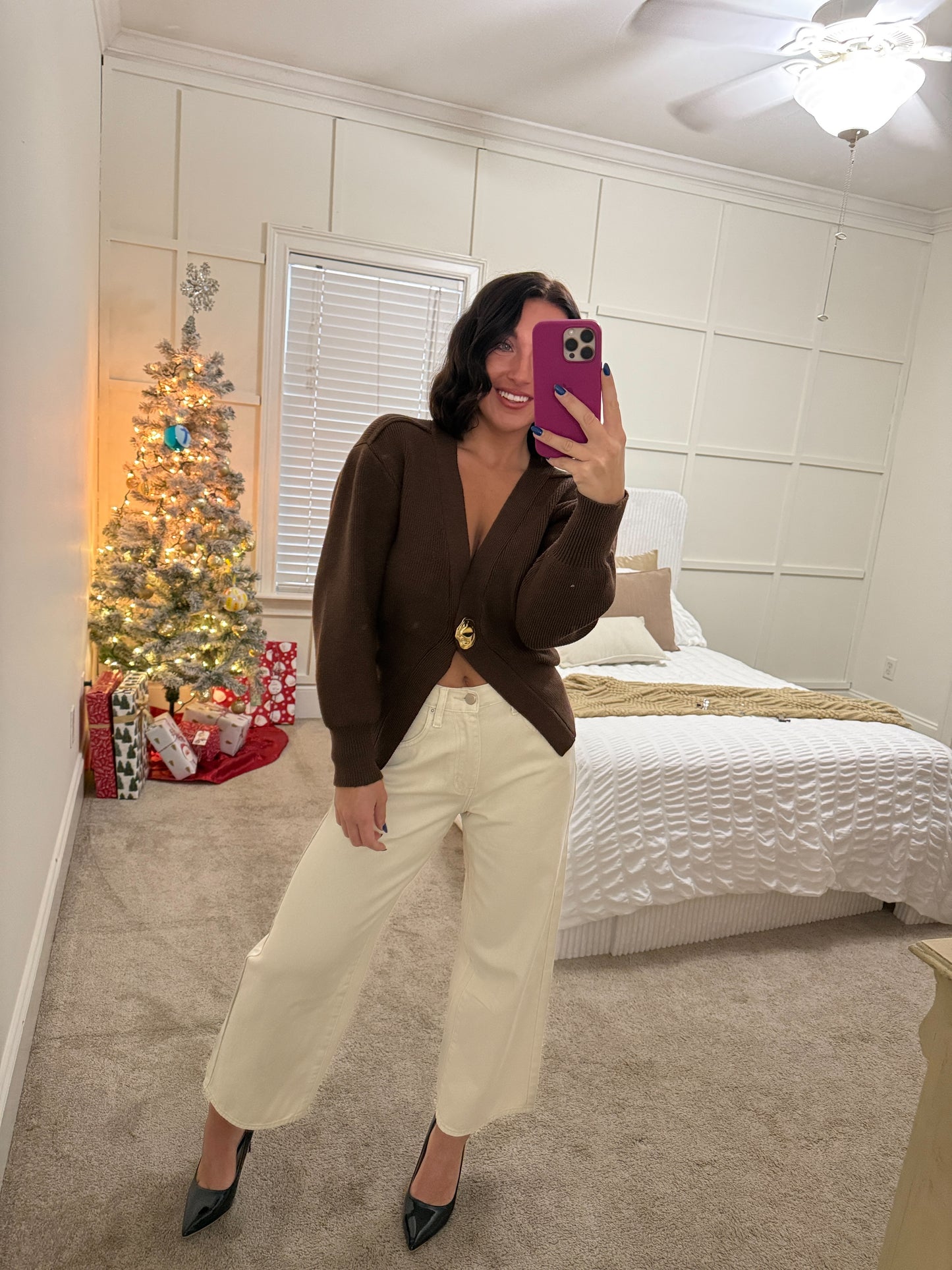 Sweetheart Sweater- Brown