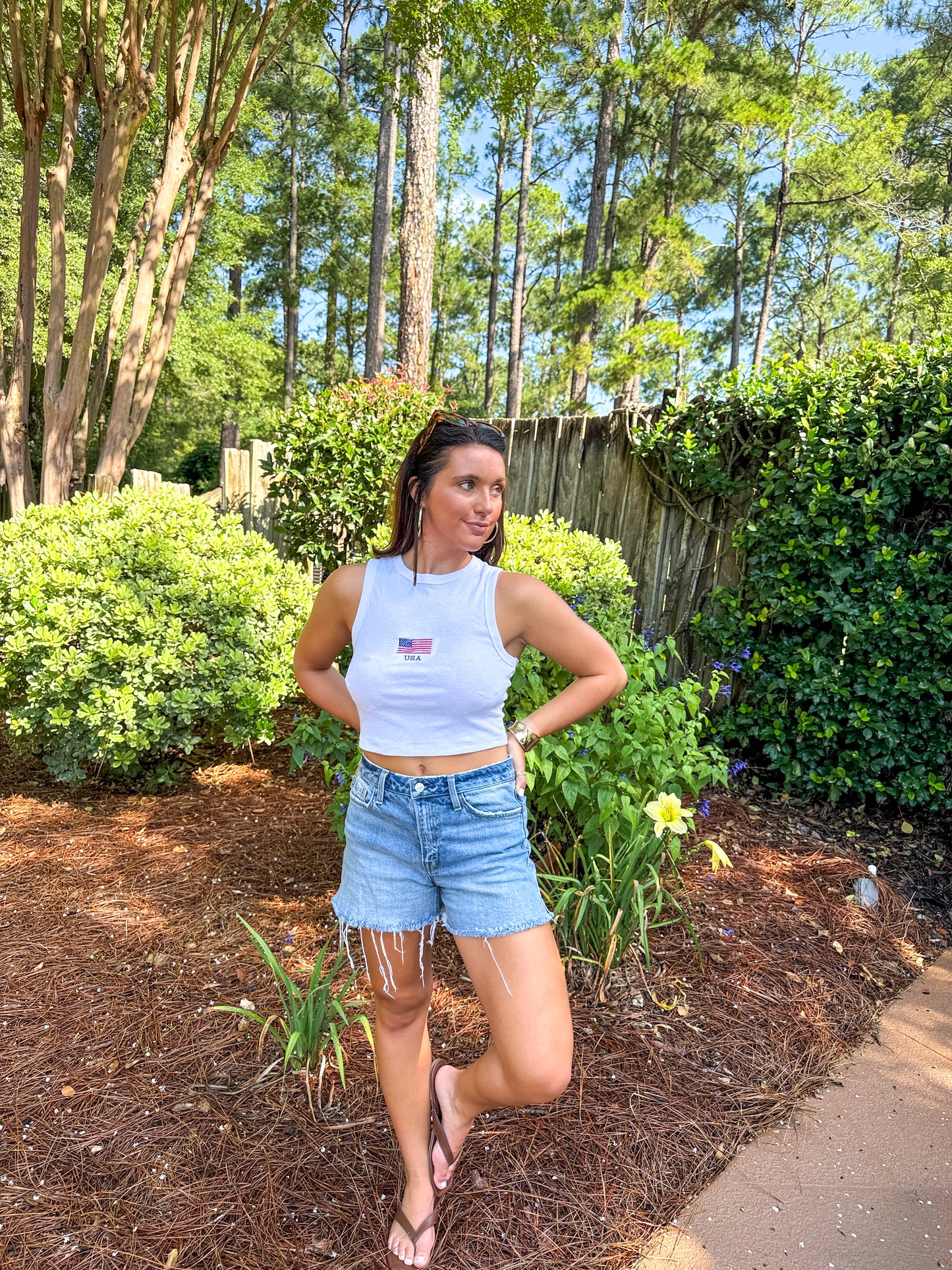 American Girl Tank- White