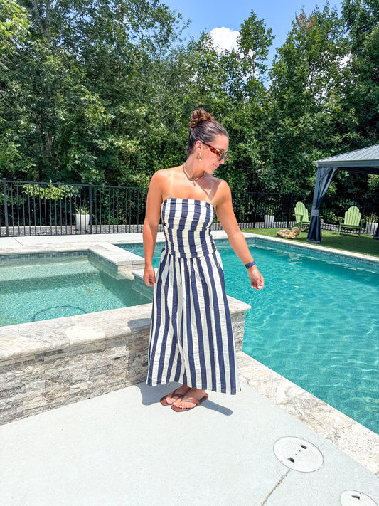 If Only Dress- Navy