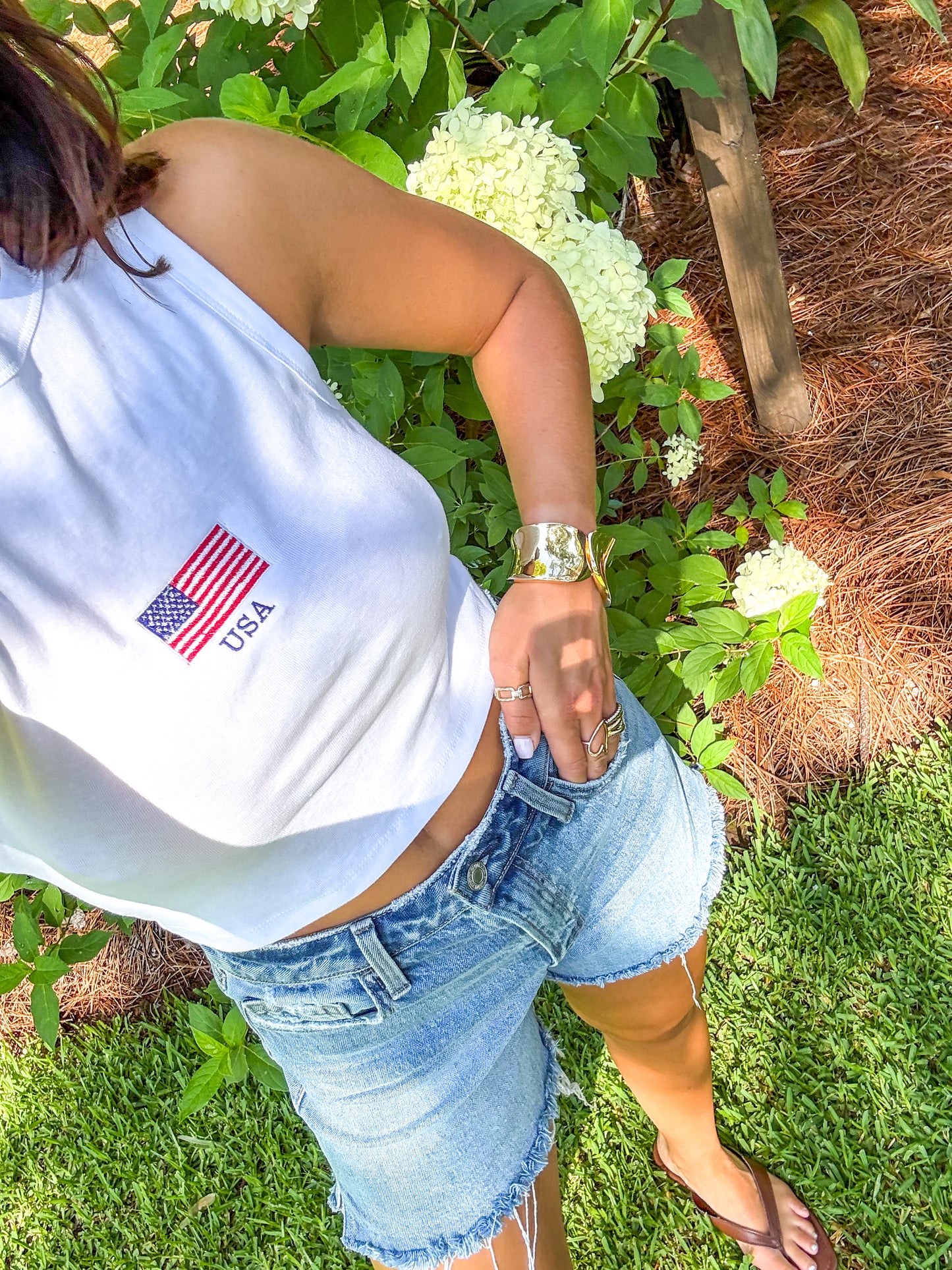 American Girl Tank- White