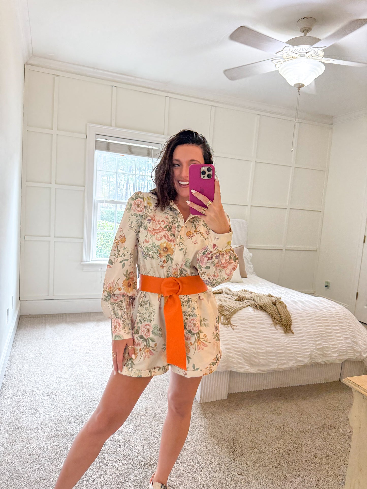 Isn’t She Lovely Romper- Cream/Floral