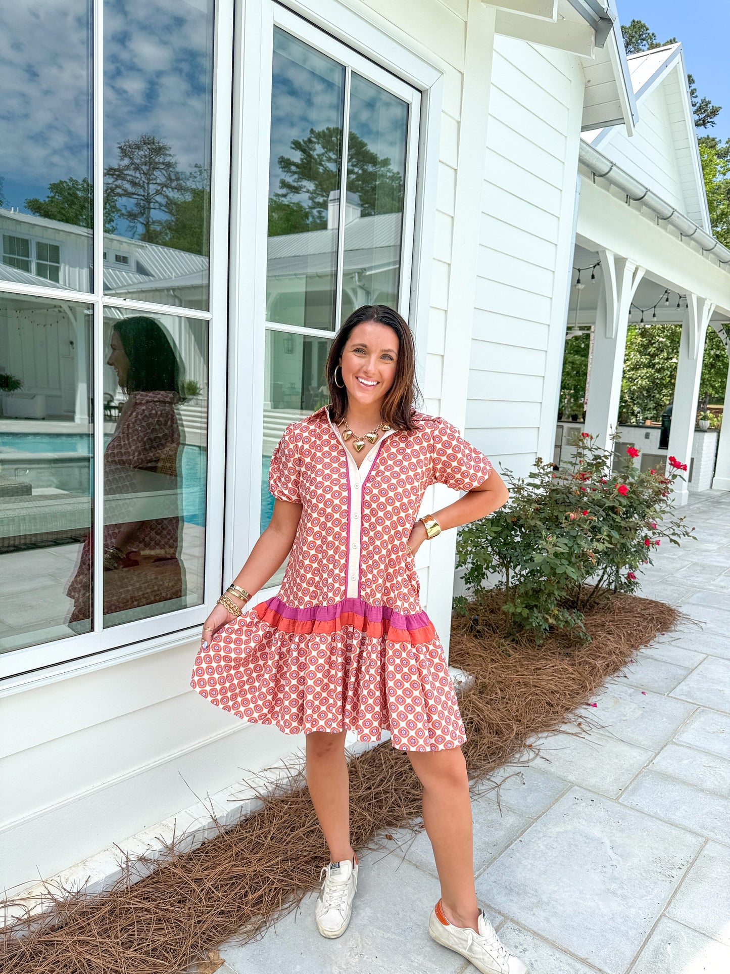 That Dress- orange multi