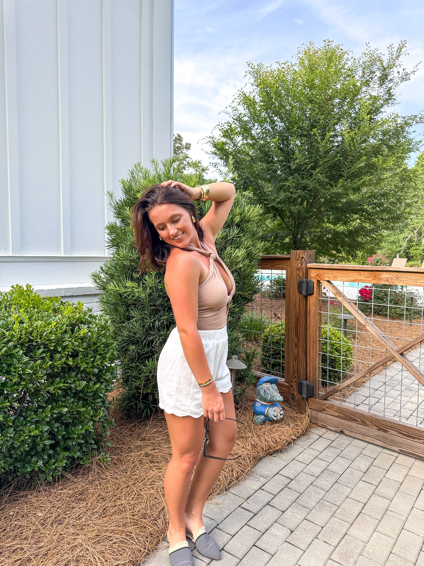 Sneak Peak Bodysuit- Mocha