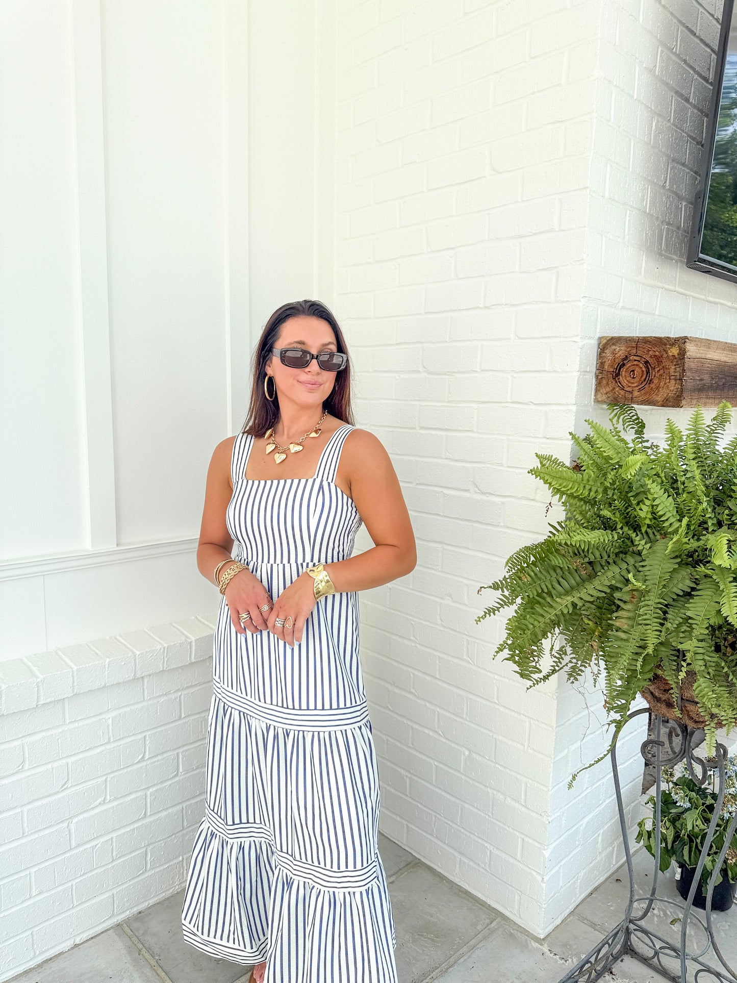 Aly’s Dress- blue/white