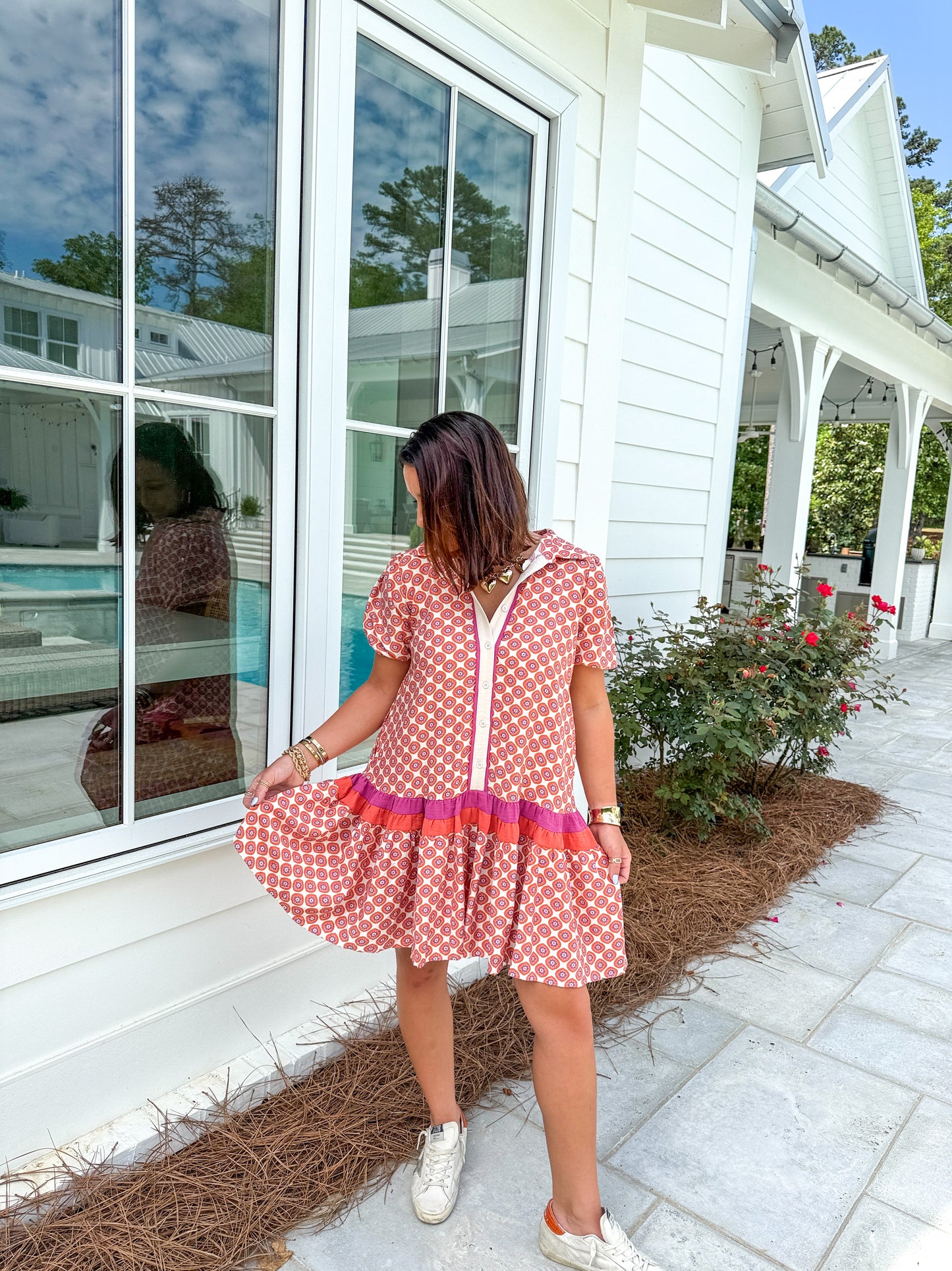 That Dress- orange multi