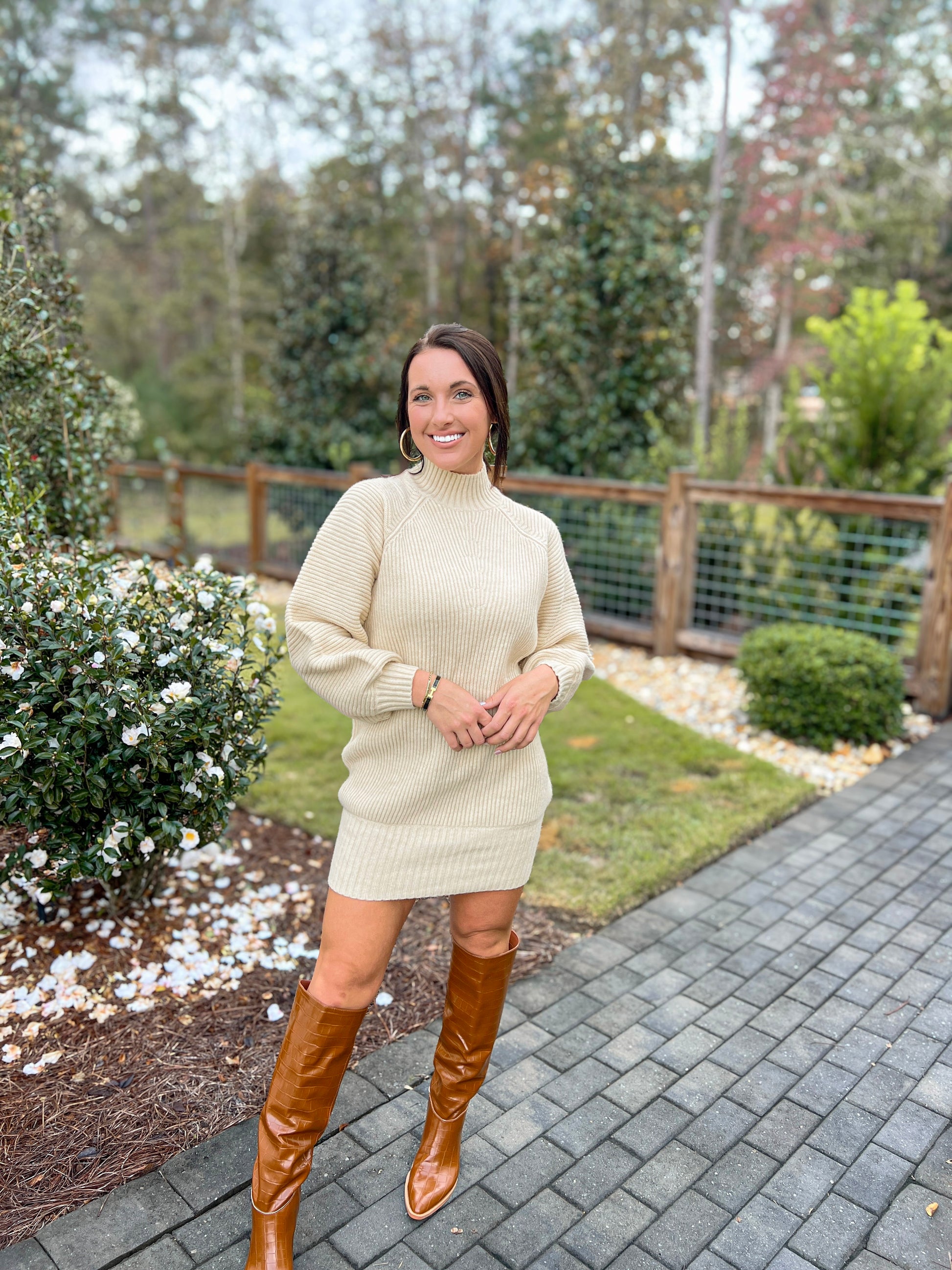 Easy Sweater Dress- Cream Beauty & Splendor Boutique Easy Sweater Dress- Cream Beauty & Splendor Boutique